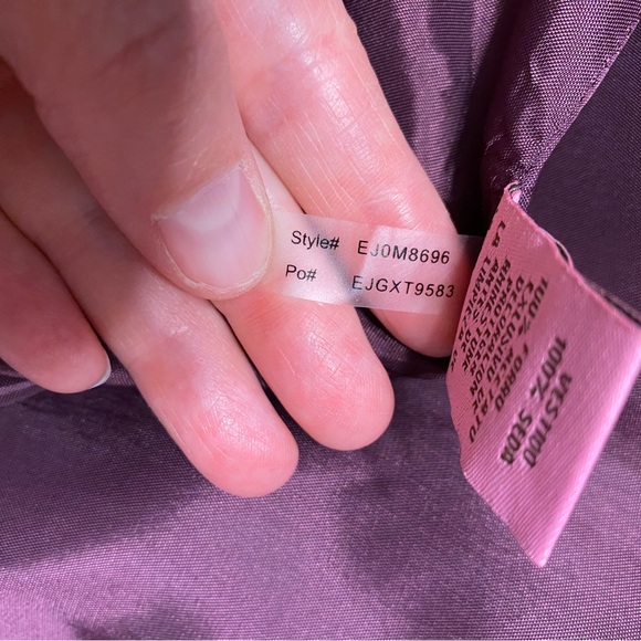 NWT Eliza J SILK Taffeta Cocktail Dress, Empire Waist, Removable Straps, Sz 12 - Picture 7 of 9